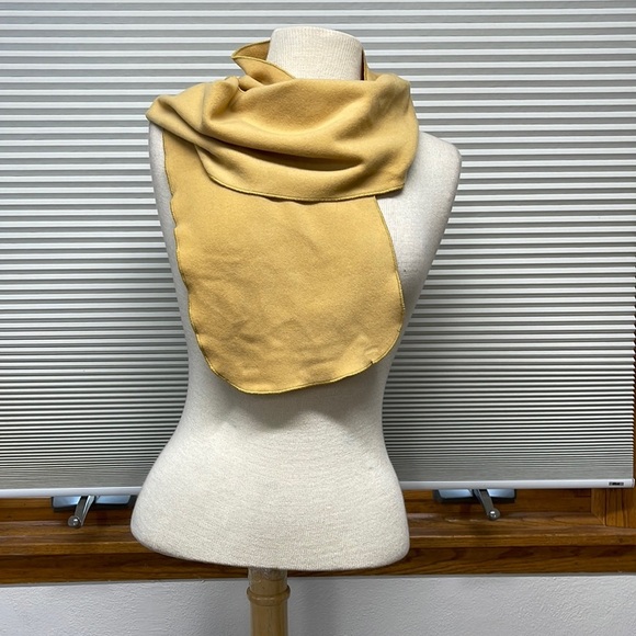 Louben Mustard Wool Cashmere Blend Scarf - Picture 1 of 6